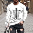 thumbnail image 1 of Blusas y camisas de manga larga con cuello redondo para hombre, moda informal, estampado, deportivas, de manga larga, cuello redondo, blusas, camisas para hombre, blusa de poliéster, 1 of 5