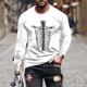 thumbnail image 1 of Blusas y camisas de manga larga con cuello redondo para hombre, moda informal, estampado, deportivas, de manga larga, cuello redondo, blusas, camisas para hombre, blusa de poliéster, 1 of 5