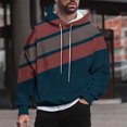 thumbnail image 2 of Rbaofujie Chemises à Manches Longues pour Hommes Chandails en Molleton à Capuche Mode Décontractée Col Rond Imprimé Pull Manches Longues Hauts Chandails en Molleton Chandails en Molleton pour Hommes, 2 of 6