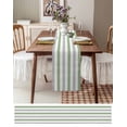 thumbnail image 3 of Ldtrchee Sage Green Grey Striped Table Runner 72 Inches, Farmhouse Sage Green Stripes Bed Runner Dresser Scarves Tabletop for Indoor Outdoor Parties/Ceremony/Banquet, 16" x 72", 3 of 8
