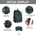 thumbnail image 4 of JIALIOU 14" Laptop Backpack Waterproof Airline Approved Stylish Casual Daypack for Travel Business College Work, Blue Yellow Plaid Pattern, 4 of 8