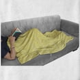 thumbnail image 5 of Tribal Soft Flannel Fleece Throw Blanket, Ornaments in Summer Toned Monochromatic Style Traditional Artwork, Cozy Plush for Indoor and Outdoor Use, 50" x 70", Pale Yellow Mustard, by Ambesonne, 5 of 5