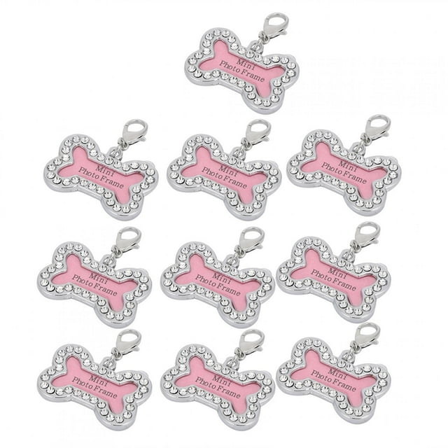 10 Pcs Chien Chat Tag Personnalisé ID Anti??Loss Animal Lettrage Acier Inoxydable Pendentif