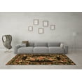 thumbnail image 3 of Ahgly Company Machine Washable Indoor Rectangle Medallion Brown French Area Rugs, 3' x 5', 3 of 4