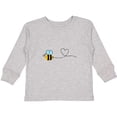 thumbnail image 3 of Inktastic Cute Flying Bumble Bee Boys or Girls Long Sleeve Toddler T-Shirt, 3 of 5