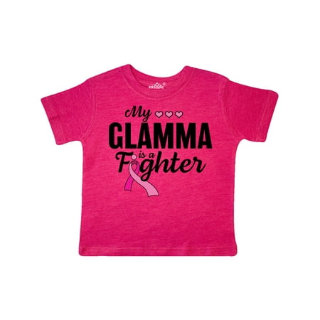 

Inktastic Breast Cancer Awareness My Glamma is a Fighter Gift Toddler Boy or Toddler Girl T-Shirt