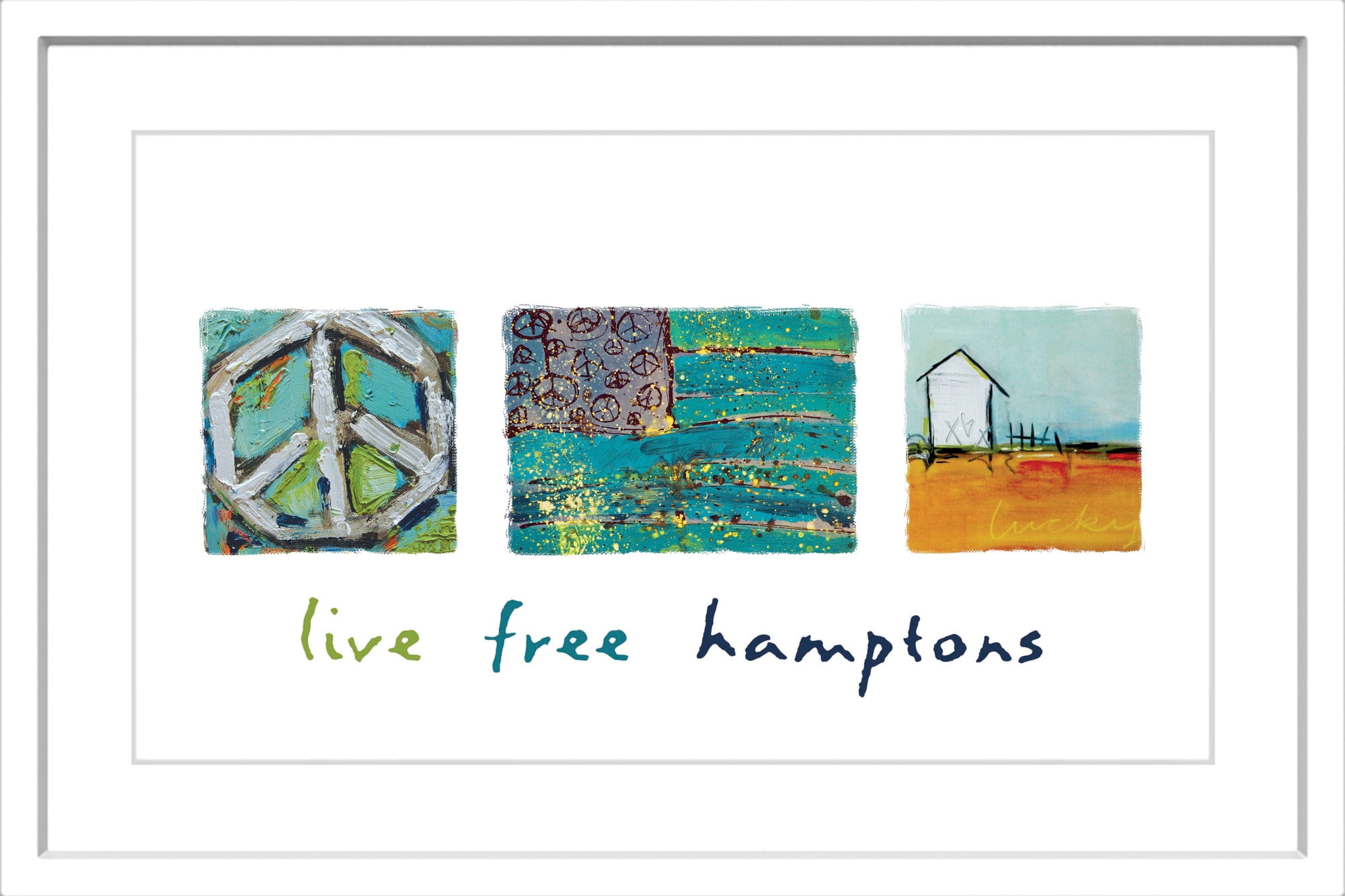 Marmont Hill "Live Free Hamptons" by Tori Campisi Painting Print in Frame