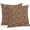 Chocolate, Terracotta, Olive, Tan, variant on Throw Pillow Covers 24x24 Inch Set of 2, Fall Mushroom Waterproof Outdoor Pillow Covers, Dark Botanical Farmhouse Decorative Cushion Pillowcases for Couch, Sofa, Bed, Garden, Patio
