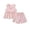 Pink, variant on BLVB Toddler Baby Girl Clothes Summer Outfits Cute Bow Sleeveless Top and Ruffle Shorts 2pc Set 6 Months-6 Years