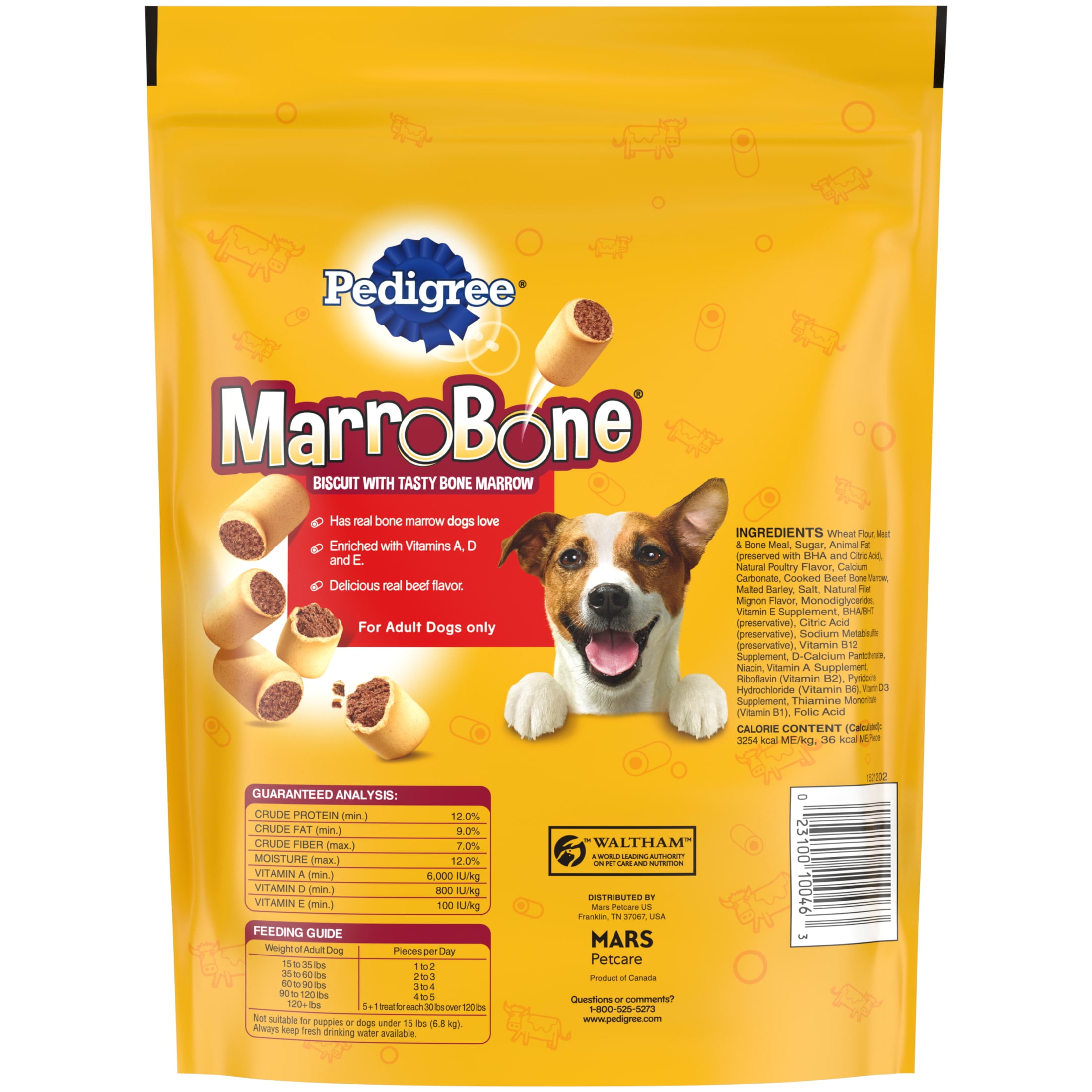 Pedigree Bone Marrow Dog Treats, Real Beef Flavor Dry Dog Treats, 1.5 lb. Bag