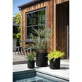 thumbnail image 5 of Veradek Demi Series Bundle - Three Piece Set of Plastic-Stone Planters - Black, 5 of 10