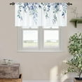 thumbnail image 2 of Farmhouse Eucalyptus Blue Green Leaves Curtain Toppers Valance for Window Treatments Floral Botanical Rod Pocket Kitchen Window Drapes for Bathroom Bedroom Living Room 1 Panel (52x18 Inch), 2 of 6