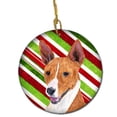 thumbnail image 1 of Basenji Candy Cane Holiday Christmas Ceramic Ornament, 1 of 1
