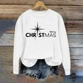 thumbnail image 3 of Merry Christmas Sweatshirts for Women Holiday Sweater Graphic Oversize Crew Neck Long Sleeve Pullover, 3 of 5