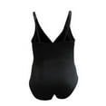 thumbnail image 4 of New  9380-2 Swim Solutions Womens Shirred Tummy-Control 1Piece Swimsuit Black 10 $129, 4 of 4