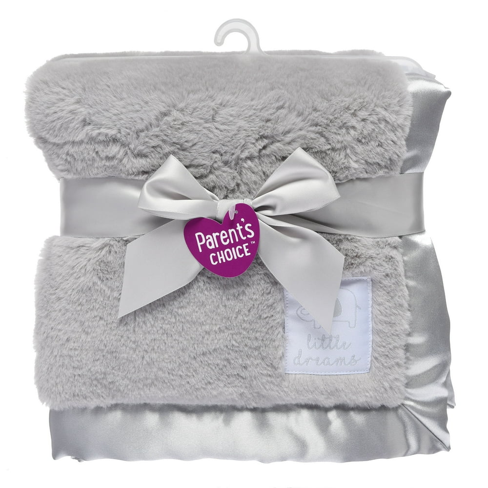 Parent's Choice Plush Baby Blanket, Gray