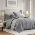 thumbnail image 2 of Cotton Bedding Set, 10 PCS King Luxury Jacquard Comforter Set Grey, Grey Comforter Set,Polyester Bed In A Bag, Household Supplies & Décor Bedding Bedding Sets 10 PCS King Luxury Jacquard Comforter Se, 2 of 17