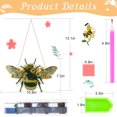 thumbnail image 3 of HsdsBebe Diamond Art Painting Hanging, DIY Bee with Diamonds Christmas Single Sided Wall Hanging Kits for Beginners, Art Craft Gem Painting Adult and Children Diamond Art, 3 of 7