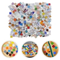 MLINS 1 Bag of Glass Mosaic Tiles Creative Flat Back Tiles for Craft Project Diy Supplies