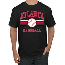 Wild Bobby City of Atlanta Baseball Fantasy Fan Sports Men's T-Shirt, Black, Small