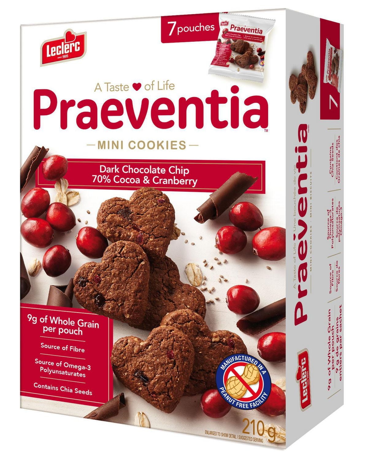 Dark Chocolate Cranberry, 7 pouches / 210g