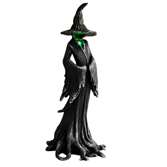 Halloween Witch Figurine, Gothic Enchanted-Autumn Decor for Tabletop Wall Shelf Entryway