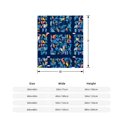 thumbnail image 5 of Vibrant Abstract Geometric Flannel Blanket - Soft Cozy Warm for Sofa Travel Bed & Chair - Dynamic Colorful Design with Birds, 5 of 7