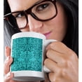 thumbnail image 2 of 3drose, William Morris Brer Rabbit Chintz in Two Tone Turquoise, 15oz Mug, 2 of 6