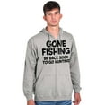 thumbnail image 5 of Funny Dad Gone Fishing Hunting Season Zip Hoodie Sweatshirt Men Brisco Brands M, 5 of 5