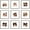Distressed Gray, variant on 10x10 Picture Frame Set of 9, Display Pictures 8x8 with Mat or 10x10 without Mat, Multi Collage Gallery Square Photo Frames for Wall or Tabletop, Rustic Brown