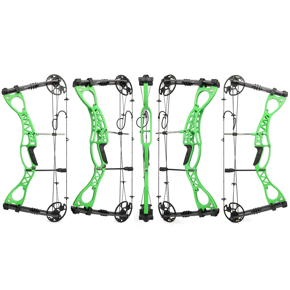 AME Compound Bow Kit 0-70lbs Archery Hunting Package Arrows Adult Target Shooting（only bow-green）