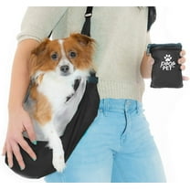 Small Dog Sling Travel Carrier | Fits in Your Pocket | Mesh Ventilation, Adjustable Strap, Holds Dogs Up to 10 Pounds | Black | Amazon