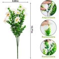 thumbnail image 3 of Morttic 12PACK Artificial Daisies Flowers Outdoor Fake Plants White Gerber Daisy Fake Foliage Greenery Faux Plants for Graves Hanging Outside Planter Window Box Wedding Decoration, 3 of 9