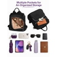 thumbnail image 5 of Gustave Backpack Purse for Women Anti-Theft Travel Convertible Backpack Shoulder Bag Nylon Waterproof Casual Daypack Satchel Handbag "Black", 5 of 9