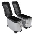 thumbnail image 1 of 35L Motorcycle Side Case Aluminium Alloy Motorbike Hard Side Box Trunk, 35L Pair Universal Side Case with Security Lock and Handle, Support Racks, Warning Reflective Stickers, 1 of 7