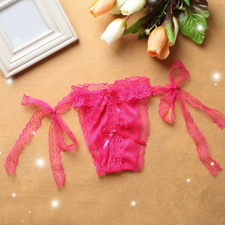 

Panties For Womens Seamless Panties Sexy Bikini Panties Lace Ladies High Waist Low Waist Stretch Playful Panties Hot Pink One Size 3pcs