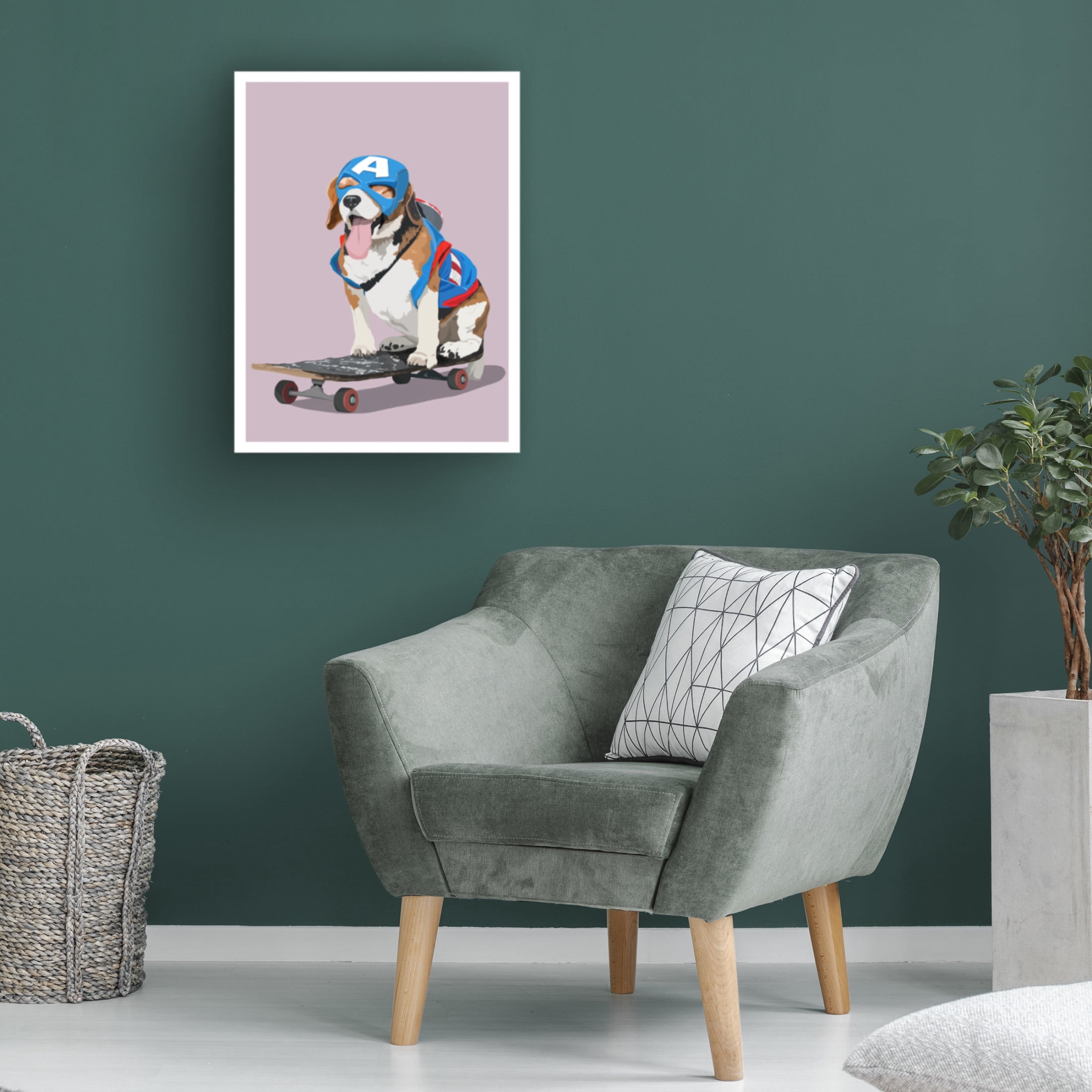 Canvas Wall Art - Bykammille  'My Kind Of Hero' Wall Art for Living Room, Bedroom, or Office Décor by Trademark Fine Art - 35 x 47 Inches