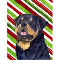 thumbnail image 1 of Carolines Treasures SS4593GF 11 x 15 In. Rottweiler Candy Cane Holiday Christmas Flag- Garden Size, 1 of 3