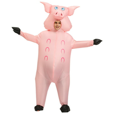 Cute Pink Pig Inflatable Costume Creative Stage Performance Suit Halloween Fun Costume Party