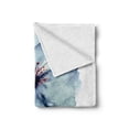 thumbnail image 2 of Watercolor Soft Flannel Fleece Throw Blanket, Design of a Spring Flower with Blue Tones Birth of Life Theme Print, Cozy Plush for Indoor and Outdoor Use, 70" x 90", Pale Blue, by Ambesonne, 2 of 6