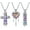 Heart-Rainbow, variant on 3 PCS Set Heart Lotus Cross Cylinder Cremation Jewelry for Ashes Loved One for Pet Ashes Cremation Jewelry for Women Memorial Human Pet Ashes Pendant 3 Pack Urn Necklace for Ashes