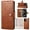 Brown (with Shoulder Strap), variant on for iPhone 16 Leather Phone Case Wallet Luxury Classic Crocodile Check Pattern Folio Flip Magneitc Cover, with ID Credit Card Holder Coin Cash Slot, Kickstand Support