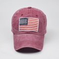 thumbnail image 3 of MesaSe Adult Classic American Flag Washed Old Letter American Sunshade Baseball Cap, 3 of 6