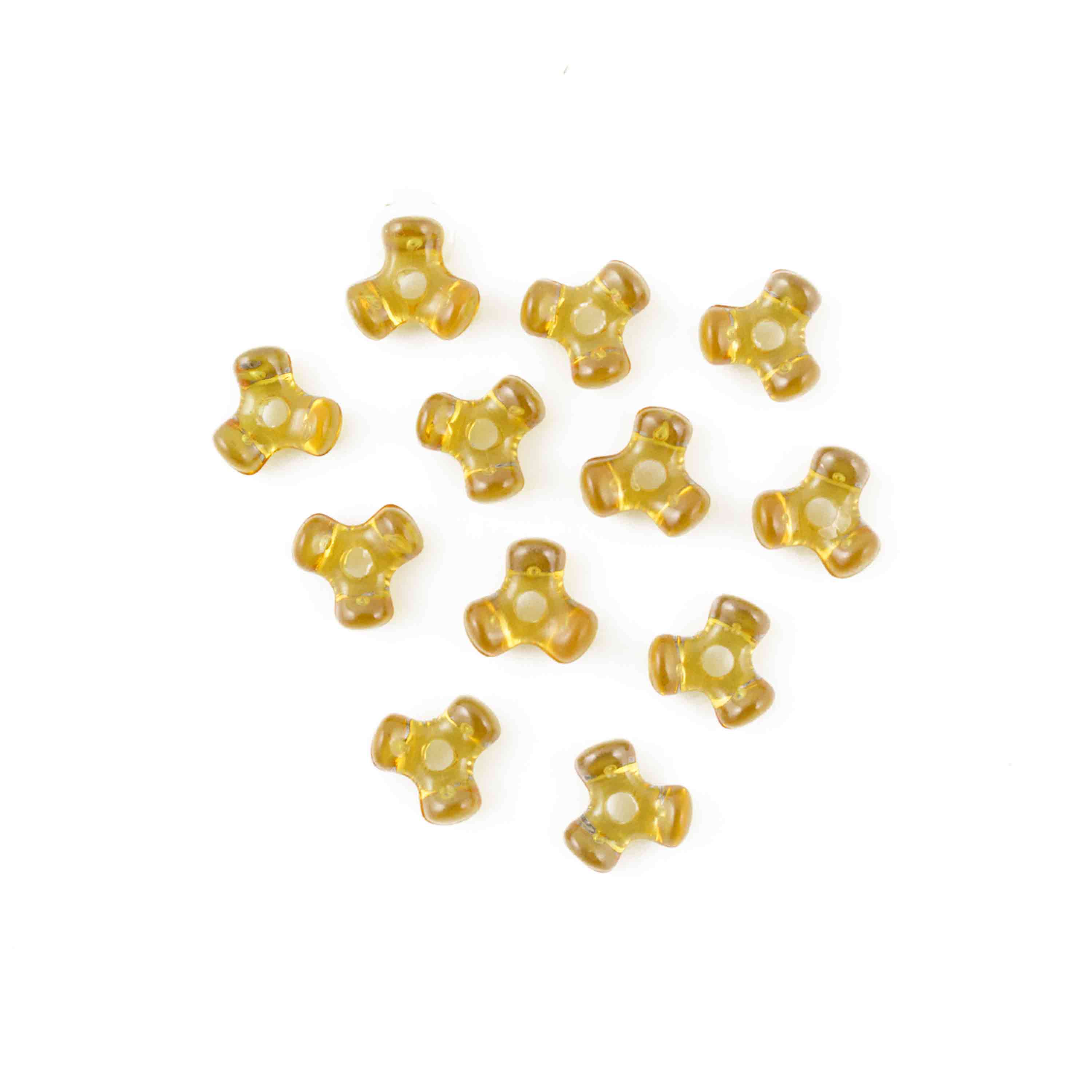 11mm Acrylic Sun Gold Tri Beads 1,000 Pieces