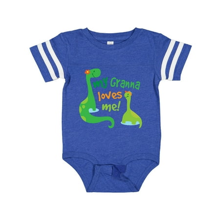 

Inktastic My Granna Loves Me Grandson Gift Baby Boy Bodysuit