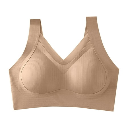 Xiaoxatg Ladies Light Underwear Lace Without Steel Ring Gathered Comfortable Straps Tank Top Models Bottoming Bra Womens Bras Comfortable Push up