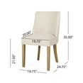 thumbnail image 3 of GDF Studio Gladwin Contemporary Fabric Dining Chairs, Set of 4, Beige and Natural, 3 of 7