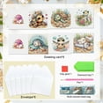 thumbnail image 3 of 6 pcs Diamond Art Painted Greeting Card, Beach Turtle 5D DIY Special Shape Diamond Card Creative Gift, Christmas Thanksgiving Greeting Card Congratulation, 3 of 8