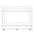 thumbnail image 2 of Twin Over Twin Bunk Bed with Trundle, Metal Twin Bed with Safety Guard Rail and Ladders, Space-Saving Design Sleeping Bedroom Bunk Bed for Young Teens and Adults, Easy Assembly, K3862, 2 of 9