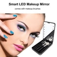 thumbnail image 2 of Smart LED Makeup Mirror Tabletop Mirror with 5 Makeup Brushes Portable & Foldable Mirror USB Rechargeable for Daily & Travel, 2 of 5